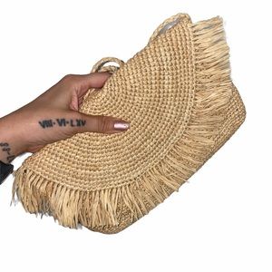 Mar Y Sol Tanya Raffia Handmade Crossbody Bag